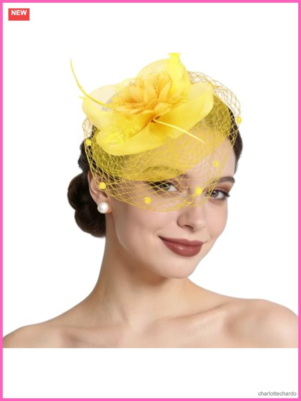 Fascinator Hat Mesh Feathers Hair Clip Headband Tea Party
